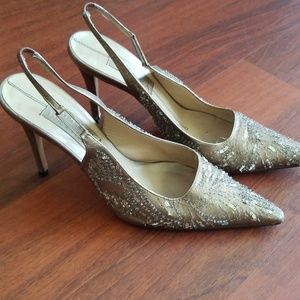 Badgley Mischka beaded high heels